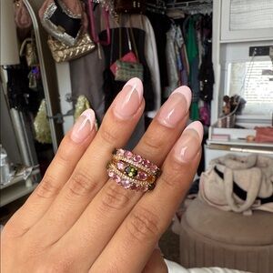 Multi Tourmaline and Topaz 14k, 3cts ring